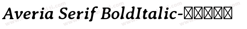 Averia Serif BoldItalic字体转换